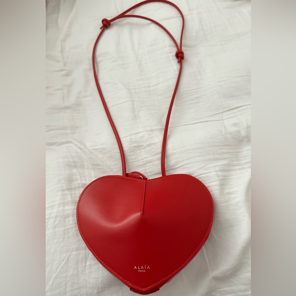 Red Heart-Shaped Women's Bag